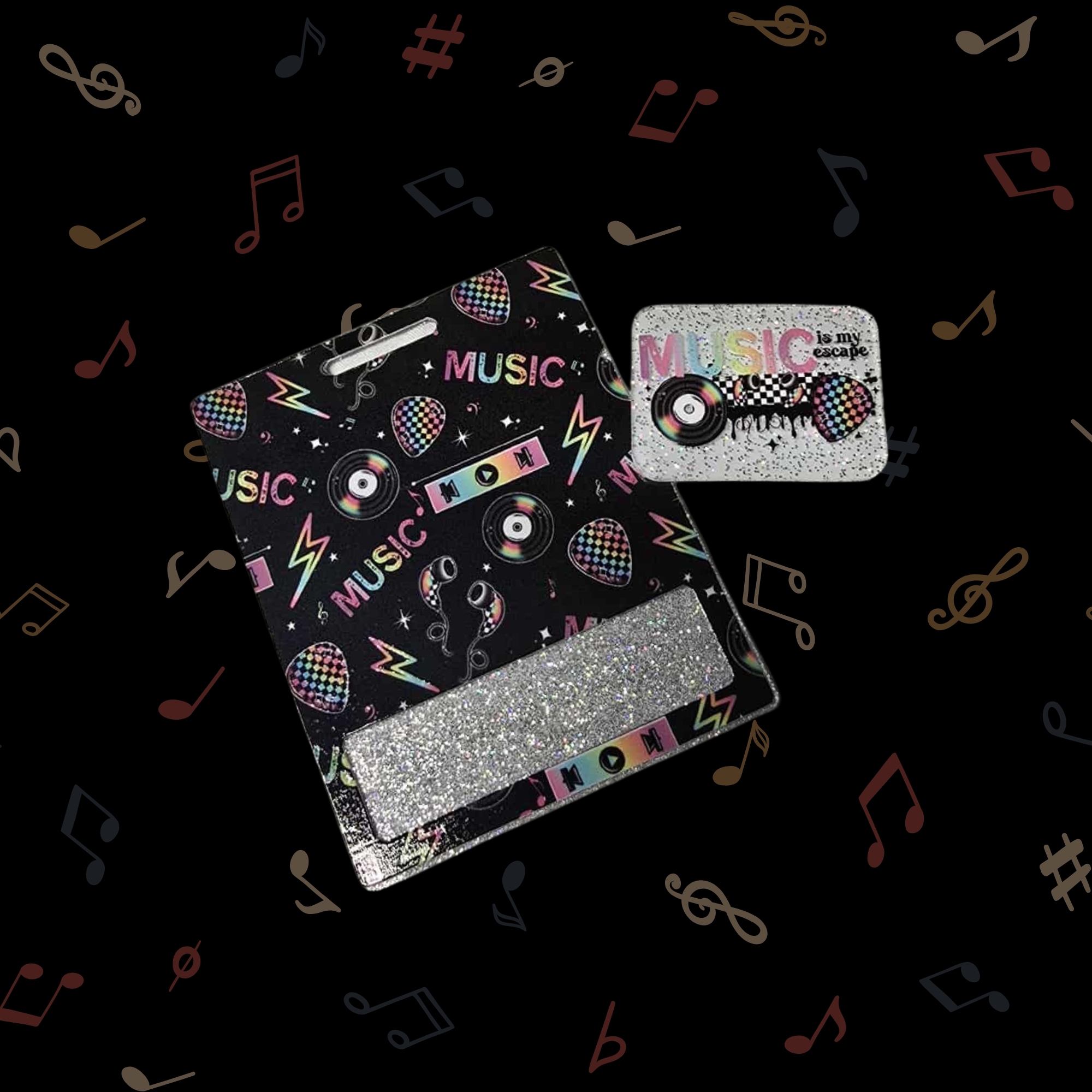 Music Is My Escape Badge Reel Set